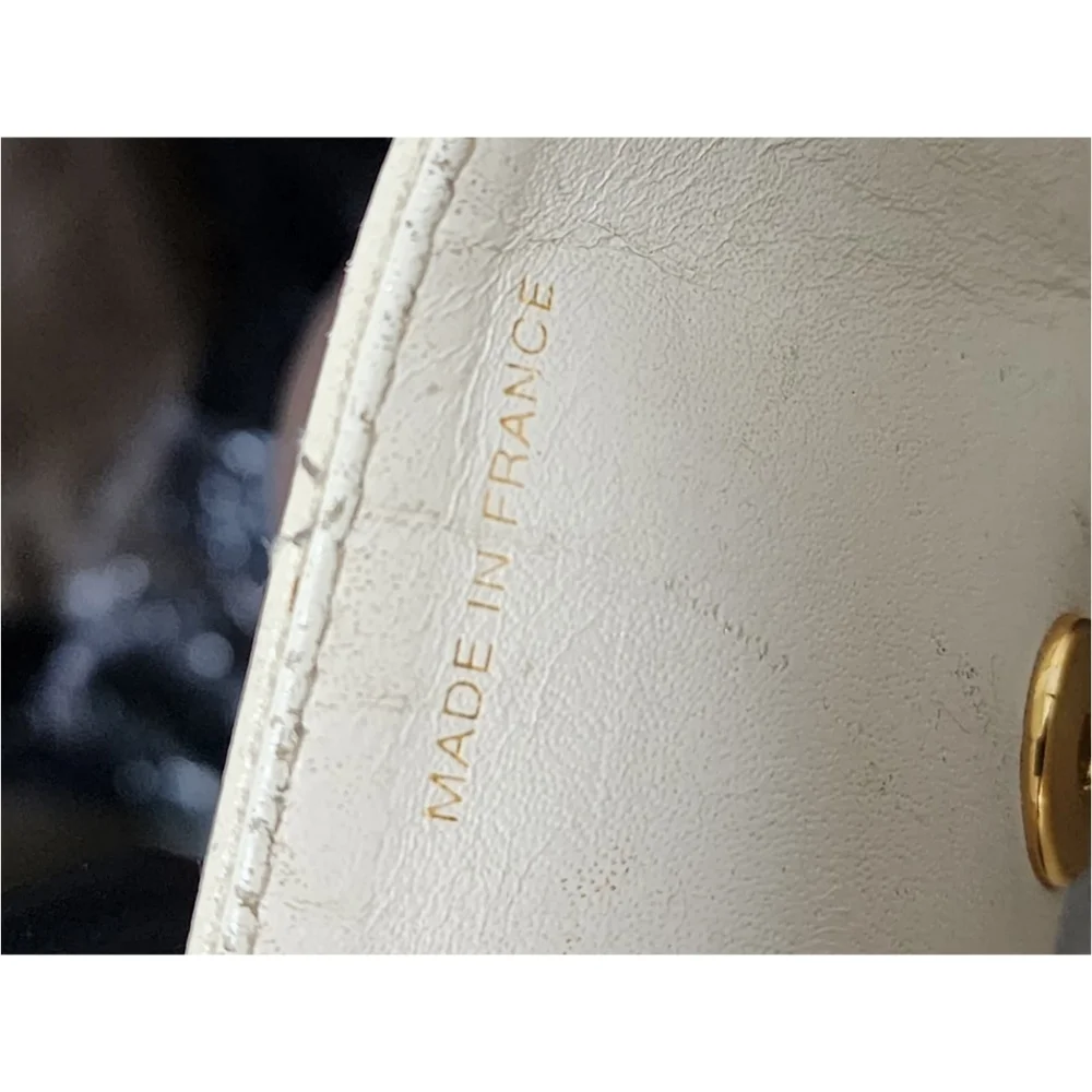 Chanel Vintage Classic Single Flap Bag Cream